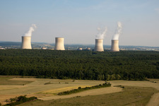 EDF nuclear center from the west in Cattenom in the state Moselle, France
