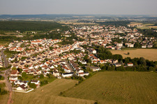Aerial view of Hettange-Grande in the state Moselle, France