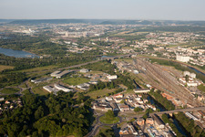 Aerial view of Yutz in the state Moselle, France