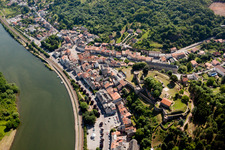 Aerial photograpy of Sierck-les-Bains in the state Moselle, France