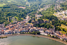 Village on the river bank areas of the river Mosel in Sierck-les-Bains in Grand Est, France