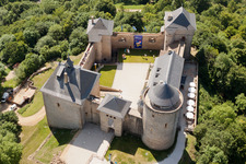 Castle of Chateau de Malbrouck in Manderen in Alsace-Champagne-Ardenne-Lorraine, France