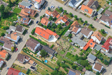 Waldstr in Kandel in the state Rhineland-Palatinate, Germany from the drone perspective