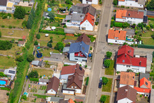 Haardtstr in Kandel in the state Rhineland-Palatinate, Germany from above