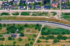 Oblique view of New Development Area West in Jockgrim in the state Rhineland-Palatinate, Germany