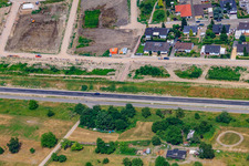 New Development Area West in Jockgrim in the state Rhineland-Palatinate, Germany from above