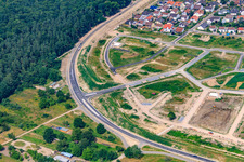 New Development Area West in Jockgrim in the state Rhineland-Palatinate, Germany seen from above