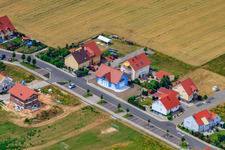 Bird's eye view of Flower ring in the district Hardtwald in Neupotz in the state Rhineland-Palatinate, Germany