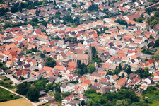Town View of the streets and houses of the residential areas in the district Sondernheim in Germersheim in the state Rhineland-Palatinate, Germany
