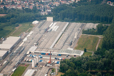 Nolte Furniture and Woodworks in Germersheim in the state Rhineland-Palatinate, Germany from above