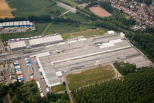 Drone recording of Nolte Furniture and Woodworks in Germersheim in the state Rhineland-Palatinate, Germany