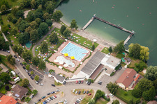 Swimming pool of the Ernst-Freyer-Bad in Philippsburg in the state Baden-Wurttemberg