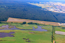 One of the first photovoltaic farms on arable land in the district Oberhausen in Oberhausen-Rheinhausen in the state Baden-Wuerttemberg, Germany