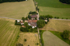 Oblique view of Bierhelderhof Manor Inn in the district Rohrbach in Heidelberg in the state Baden-Wuerttemberg, Germany