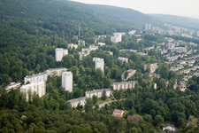 Aerial photograpy of HD-Boxberg from the north in the district Boxberg in Heidelberg in the state Baden-Wuerttemberg, Germany