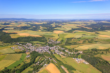 Village view from the east in the district Layenkaul in Mengerschied in the state Rhineland-Palatinate, Germany