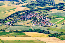 Town View of the streets and houses of the residential areas in Waldboeckelheim in the state Rhineland-Palatinate