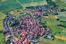 Aerial view of Village view in Duchroth in the state Rhineland-Palatinate, Germany
