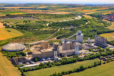 Concrete and building material mixing plant of Dyckerhoff GmbH, Plant Göllheim in the Industriepark Nord district in Göllheim in the state Rhineland-Palatinate, Germany