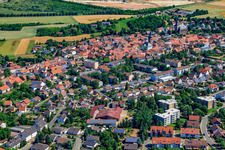 Town View of the streets and houses of the residential areas in Goellheim in the state Rhineland-Palatinate, Germany