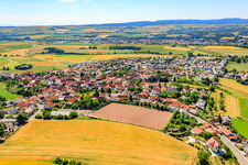 Village view from the north in Kerzenheim in the state Rhineland-Palatinate, Germany