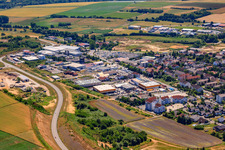 Siemensstraße industrial area with SIEPE in Eisenberg in the state Rhineland-Palatinate, Germany