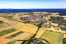 Village from the northeast in Hettenleidelheim in the state Rhineland-Palatinate, Germany