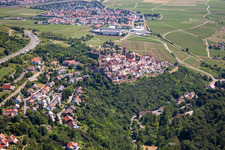 From the west in Neuleiningen in the state Rhineland-Palatinate, Germany
