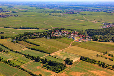 Aerial view of Village from the northeast in Battenberg in the state Rhineland-Palatinate, Germany