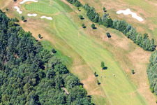 Drone image of Grounds of the Golf course at Golfanlage Landgut Dreihof in Essingen in the state Rhineland-Palatinate