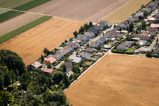 Oblique view of Waldstr in Erlenbach bei Kandel in the state Rhineland-Palatinate, Germany