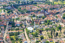 Cemetery and St. Pius in Kandel in the state Rhineland-Palatinate, Germany