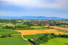 Village view from the northwest in the district Kork in Kehl in the state Baden-Wuerttemberg, Germany