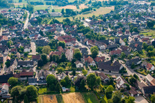 Aerial view of Village view in the district Bodersweier in Kehl in the state Baden-Wuerttemberg, Germany