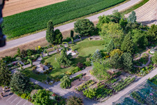 Oblique view of Garden Times Black in the district Bodersweier in Kehl in the state Baden-Wuerttemberg, Germany