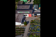 Garden Times Black in the district Bodersweier in Kehl in the state Baden-Wuerttemberg, Germany out of the air