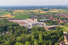 Oblique view of Weber-Haus in the district Linx in Rheinau in the state Baden-Wuerttemberg, Germany