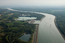 Diersheim, Rhine from the north in the district Honau in Rheinau in the state Baden-Wuerttemberg, Germany