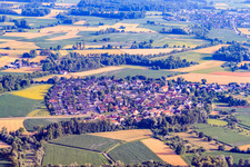 Village view from the west in the district Leutesheim in Kehl in the state Baden-Wuerttemberg, Germany