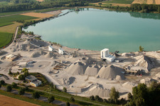 Gravel works in Gambsheim in the state Bas-Rhin, France