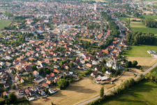 Drone image of Bischwiller in the state Bas-Rhin, France