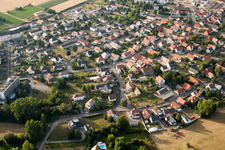 Bischwiller in the state Bas-Rhin, France from the drone perspective