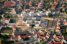 Bischwiller in the state Bas-Rhin, France from a drone