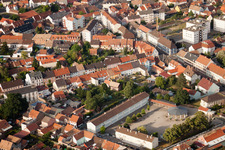 Aerial view of Bischwiller in the state Bas-Rhin, France
