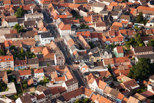 Oblique view of Bischwiller in the state Bas-Rhin, France