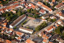 Bischwiller in the state Bas-Rhin, France from above