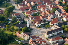 Church building in the village of in Oberhoffen-sur-Moder in Grand Est, France