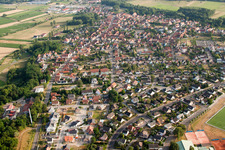 Oberhoffen-sur-Moder in the state Bas-Rhin, France viewn from the air