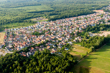 Aerial photograpy of Village view in Schirrhein in the state Bas-Rhin, France