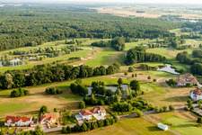 Aerial photograpy of Grounds of the Golf course at Golfclub Soufflenheim Baden-Baden in Soufflenheim in Grand Est, France